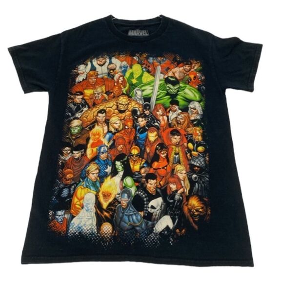 Marvel Engine Vintage Front Graphic Character T-Shirt Size Small 34/36 - Picture 1 of 9